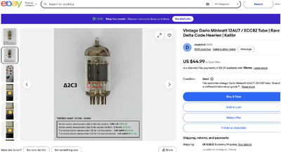 82 / ECC82 Miniwatt Dario 12AU7 1 шт.