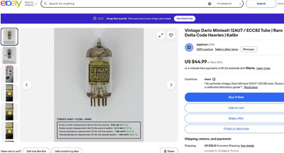 82 / ECC82 Miniwatt Dario 12AU7 1 шт. 2
