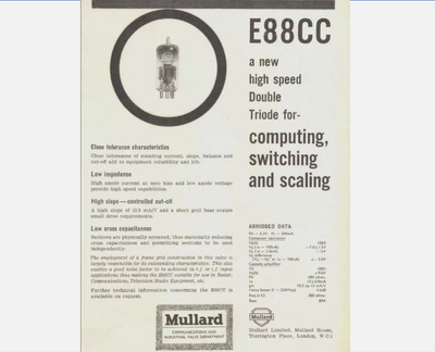 88 / E88CC Mullard пара 3