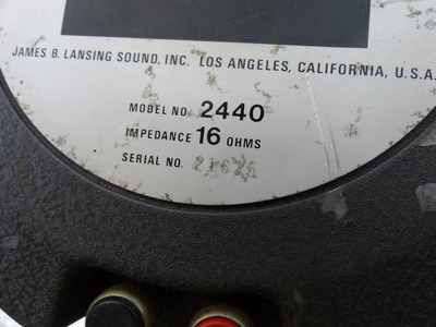 JBL 2440 - 2309 - 2310 / 16 Ohms 8