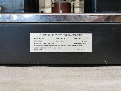 McIntosh MC 30 / Моно-блоки 1955 год 7