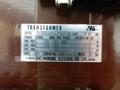 Nunome 220=100-120V 2.4 kva 27 kg понижающий трансформатор для Японии 100V и Америки 120 V 3