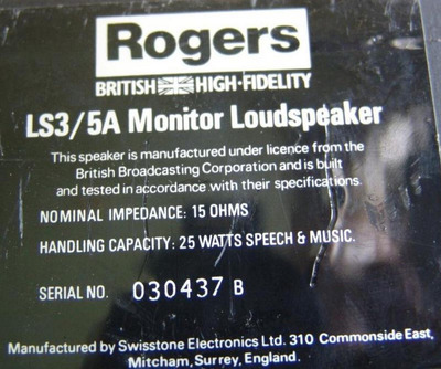 Rogers LS3/5A 4