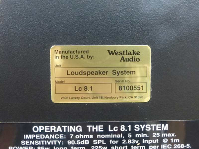 Westlake Audio Lc 8.1 4