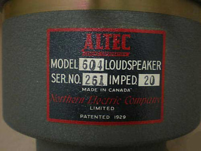Altec 604 6