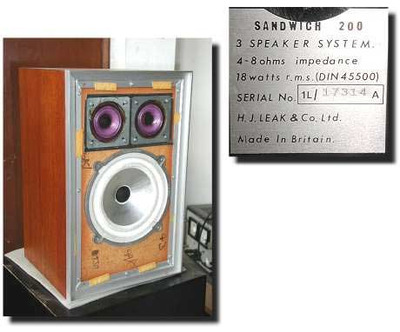 LEAK SANDWICH 200 (4-8 Ом, 3 полосы, 18 watts R.M.S.)