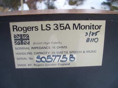 Rogers LS3/5A - 1978 год, 15 Ohms 2