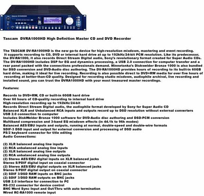 Tascam DV-RA1000HD