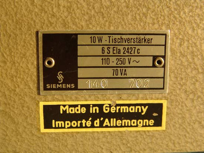 SIEMENS Klangfilm 6 S Ela 2427c / пара / 15 Ohms 4